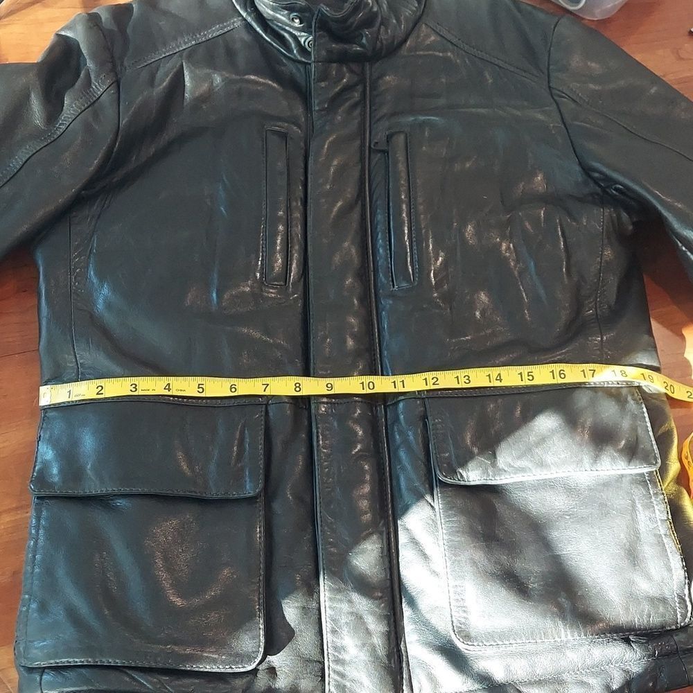 Hugo Boss Black Lambskin Leather Field Jacket 38R - Picture 16 of 16